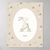 Custom Cute Bunny Nursery Decor - Baby Name Poster (Vorne)