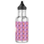 Custom Cute Cat Cherry Floral Pattern Edelstahlflasche (Rechts)