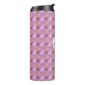 Custom Cute Cat Cherry Floral Pattern Thermosbecher (Nach links gedreht)