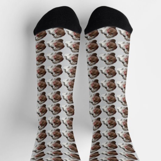 Custom Cute Cat image Pattern Socken (Oben)