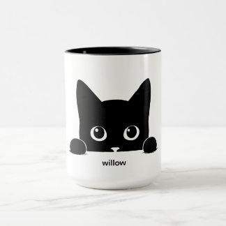 Custom Cute Cat Pet Name Tasse
