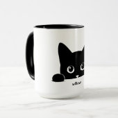 Custom Cute Cat Pet Name Tasse (Vorderseite Links)