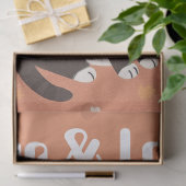 Custom Cute Cat with Mur and Love Decoupage Seidenpapier (Geschenk)