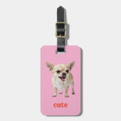 Custom Cute Chihuahua Aggro Nasty Vicious Gepäckanhänger (Vorderseite vertikal)