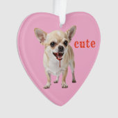 Custom Cute Chihuahua Aggro Nasty Vicious Ornament (Vorderseite)