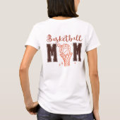 Custom Cute Coquette Basketball Mom T-Shirt (Rückseite)