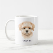 Custom Cute Dog Photo With Text Kaffeetasse (Links)