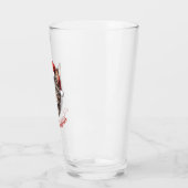 Custom Cute Festive Christmas Cat with Santa Hat Glas (Links)