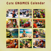 Custom cute Gnome colorful bright funny Vol. 1 - Kalender