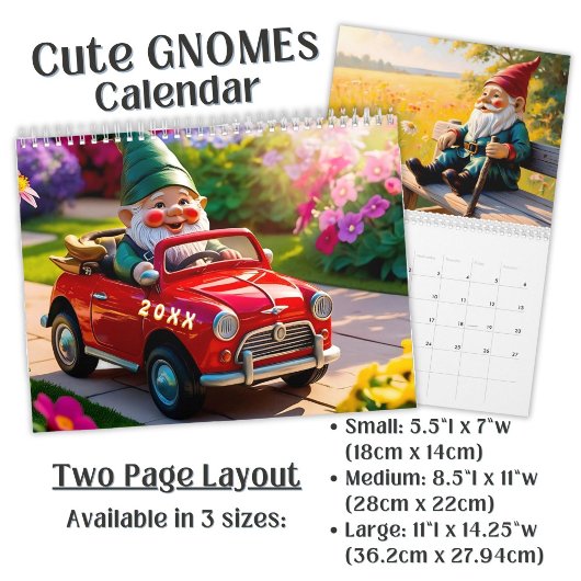 Custom cute Gnome colorful bright funny Vol. 3 - Kalender