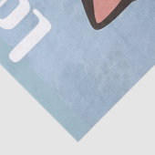 Custom Cute Gray Cat with Mur and Love Seidenpapier (Detail)