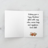 Custom Cute Hand Drawn Capybara Pun Christmas  Karte (Innenseite)