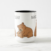 Custom Cute Hand Drawn Mama Bear Baby Bear Coffee Tasse (Zentrum)