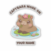 Custom Cute Kawaii Capybara Mode Aufkleber (Vorderseite)