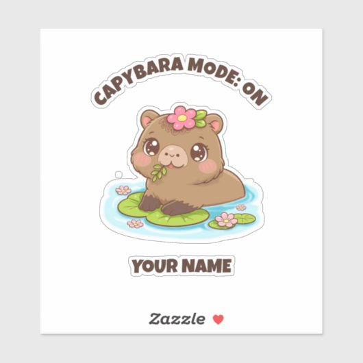 Custom Cute Kawaii Capybara Mode Aufkleber (Blatt)