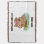 Custom Cute Kawaii Capybara Mode Decke (Vorderseite Vertikal)