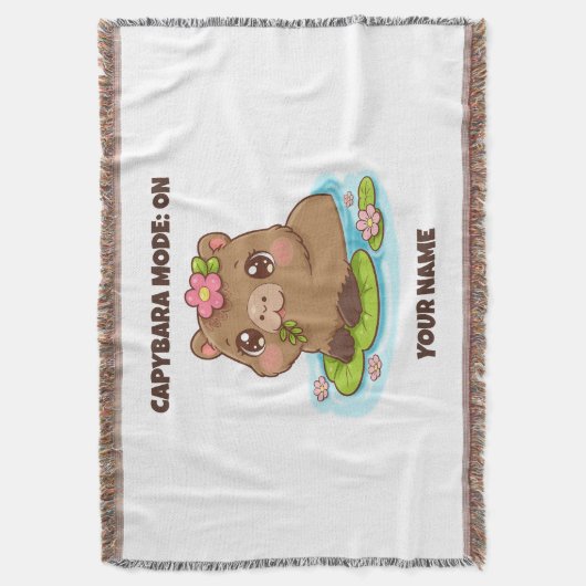 Custom Cute Kawaii Capybara Mode Decke (Vorderseite Vertikal)