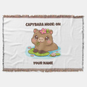 Custom Cute Kawaii Capybara Mode Decke (Vorderseite)