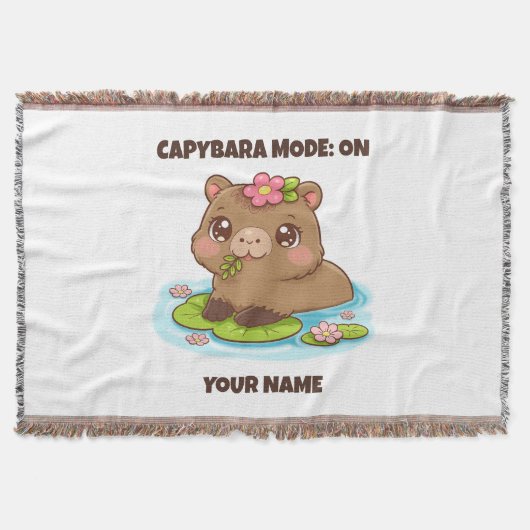 Custom Cute Kawaii Capybara Mode Decke (Vorderseite)