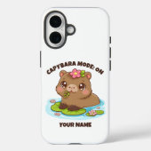 Custom Cute Kawaii Capybara Mode iPhone Case (Rückseite)