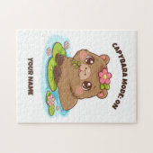 Custom Cute Kawaii Capybara Mode Jigsaw Puzzle (Horizontal)