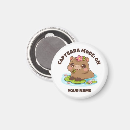 Custom Cute Kawaii Capybara Mode Magnet (Vorderseite/Rückseite)