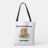 Custom Cute Kawaii Capybara Mode Tasche (Rückseite)