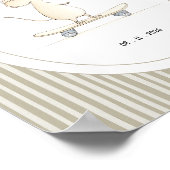 Custom Cute Mouse Nursery Name Date Poster (Ecke)