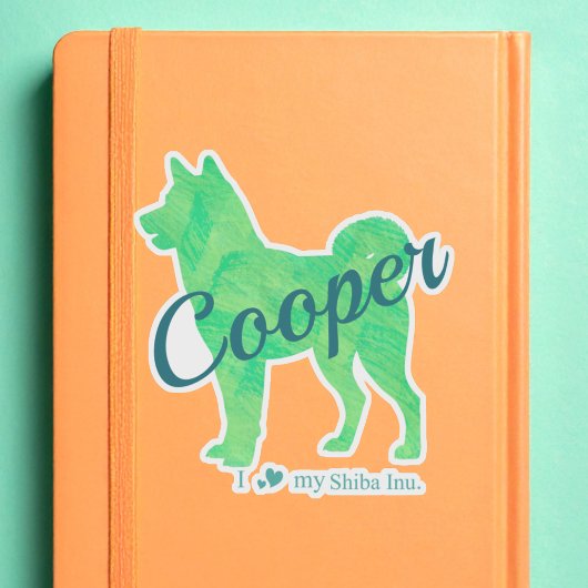 Custom Cute Pastel Green Color Shiba Inu – Dog Aufkleber