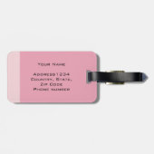 Custom cute pink angel pattern gepäckanhänger (Rückseite horizontal)