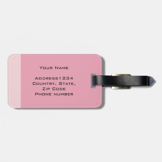 Custom cute pink angel pattern gepäckanhänger (Rückseite horizontal)