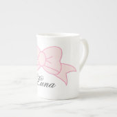 Custom Cute Pink Bow Girl Kids Porzellantasse (Vorderseite Rechts)