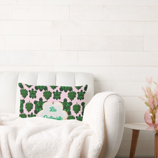 Custom Cute Turtle Leaves Seamless Pattern,  Lendenkissen (Liege)