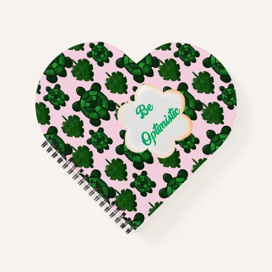 Custom Cute Turtle Leaves Seamless Pattern,  Notizblock (Vorderseite)