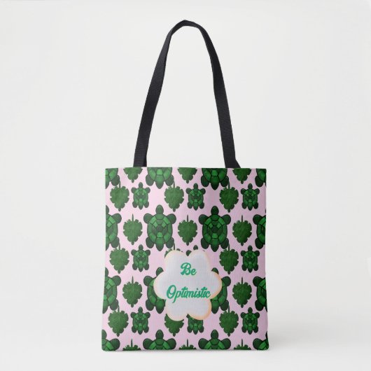 Custom Cute Turtle Leaves Seamless Pattern,  Tasche (Vorderseite)