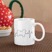Custom Cute Valentine's Day Theme Heartbeat Dog Kaffeetasse