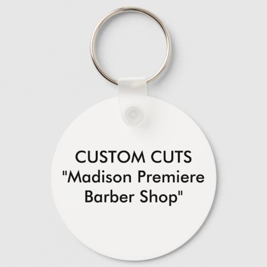 CUSTOM CUTS"Madison Premiere Barber Shop" Schlüsselanhänger (Vorderseite)