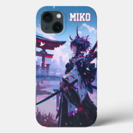 Custom Cyberpunk Anime Japanese Miko Torii Gate Case-Mate iPhone Hülle