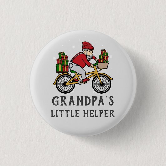 Custom Cyclist Christmas Matching Family Button (Vorderseite)