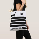 Custom Dachshund Monogram Tote Bag Tasche (Von Nahem)
