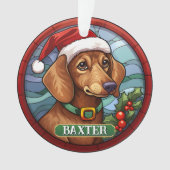 Custom Dachsund Weihnachten Ornament (Vorderseite)