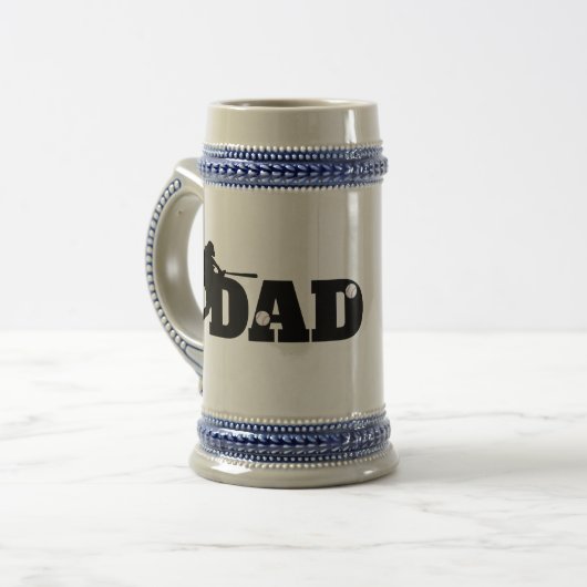 Custom Dad Baseball Bierglas (Vorderseite Links)