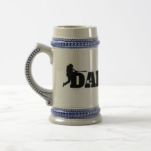 Custom Dad Baseball  Bierglas (Links)