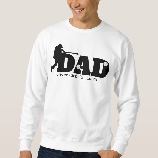 Custom Dad Baseball Sweatshirt (Vorderseite)
