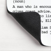 Custom Dad Definition Black and White Mousepad (Ecke)