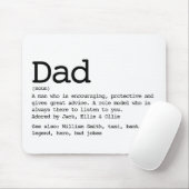 Custom Dad Definition Black and White Mousepad (Mit Mouse)