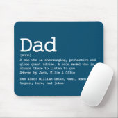 Custom Dad Definition Father's Day Blue Mousepad (Mit Mouse)