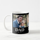 Custom Dad Established 3 Photo Fathers Day Kaffeetasse (Links)