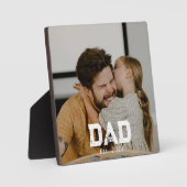 Custom Dad Established Modern Bold Photo Fotoplatte (Vorderseite)