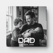 Custom Dad Established Modern Bold Photo Fotoplatte (Vorderseite)